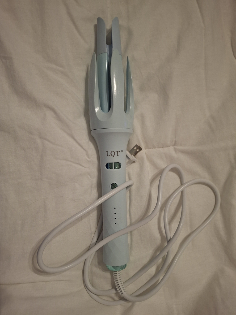 Light Blue Automatic Hair Curler - Electric Styling Wand